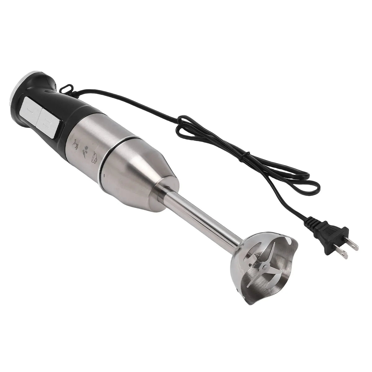 Immersion Hand Blender 400W Electric Handheld Portable Stick Mixer for Effortless Blending Smoothies Shakes Puree Round